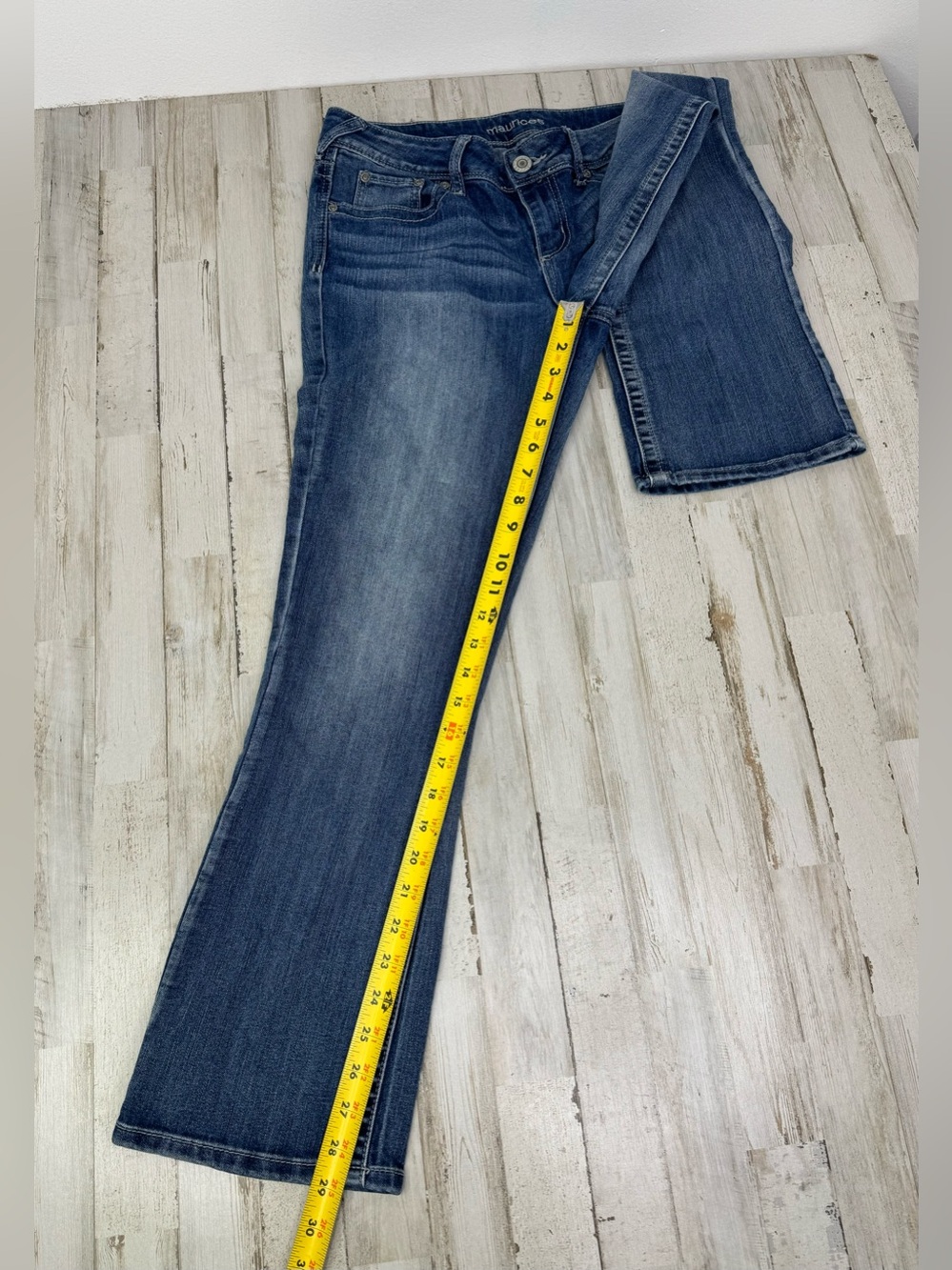 Maurices Jeans Womens 8S Blue Mid Rise Straight Leg Stretch Denim - Picture 8 of 11